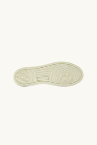 AUTRY MEDALIST LOW EN CUIR BLANC ET TEAK ET DAIM BEIGE