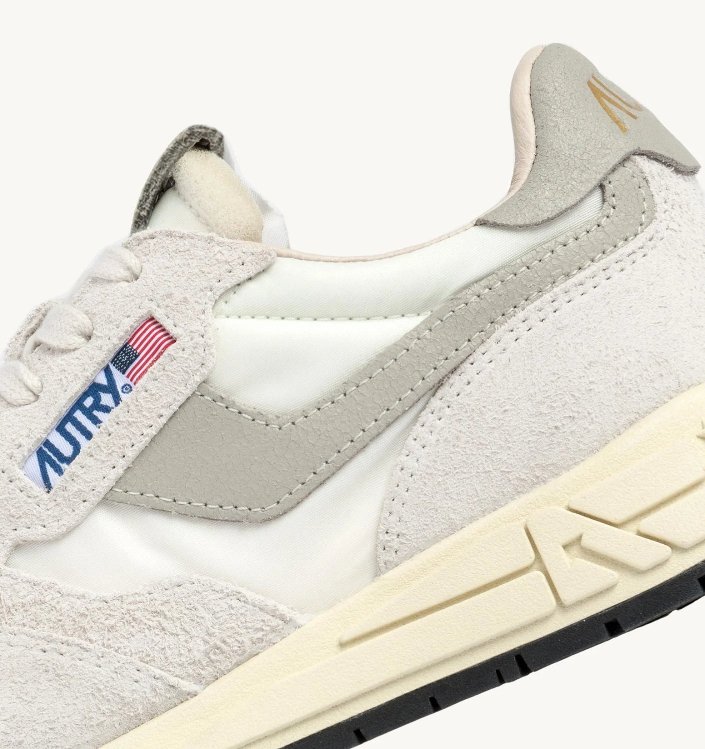 AUTRY REELWIND LOW EN NYLON ET DAIM BLANC