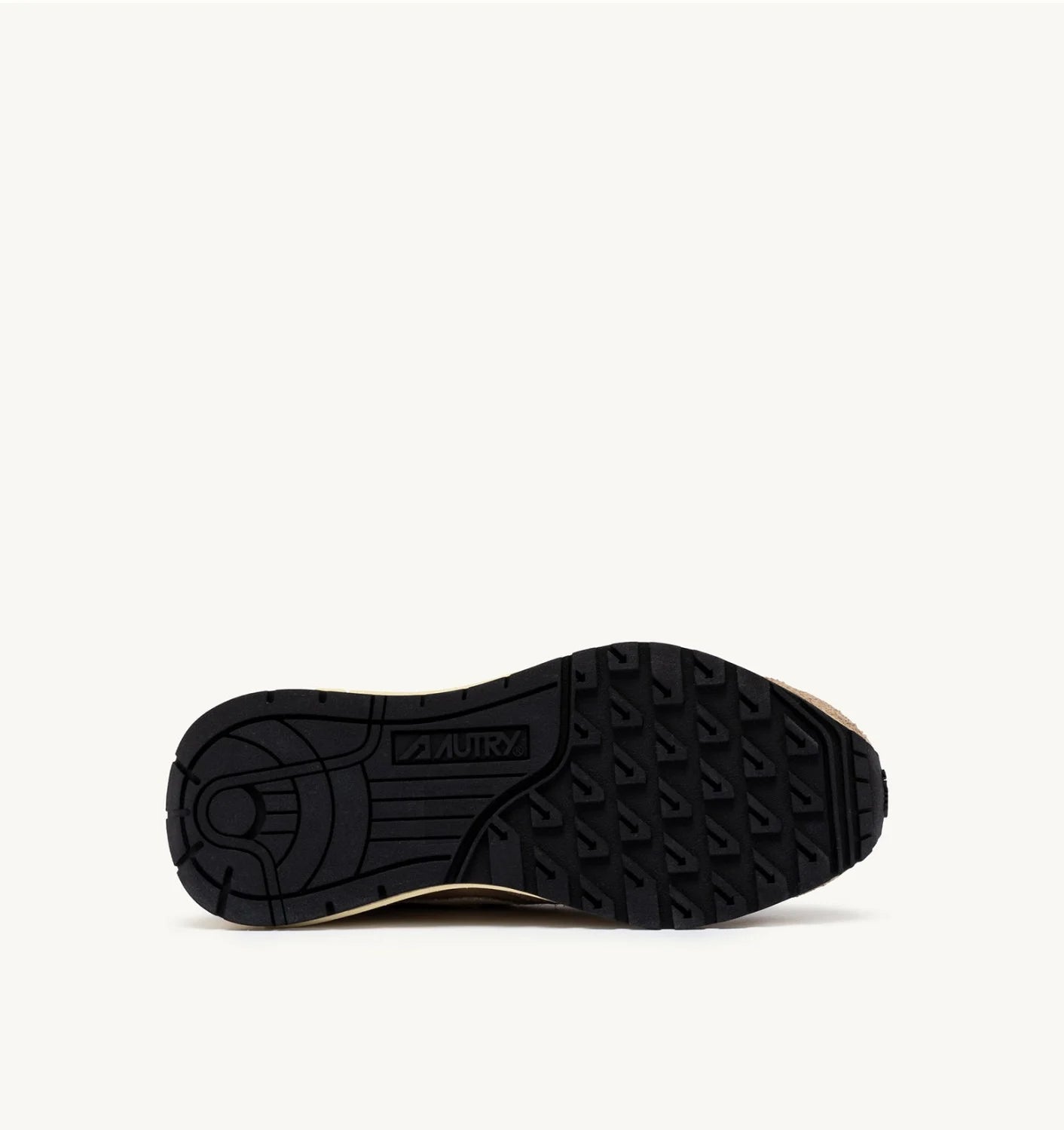 AUTRY REELWIND LOW EN NYLON ET SUÈDE PEPPER ET BLANC