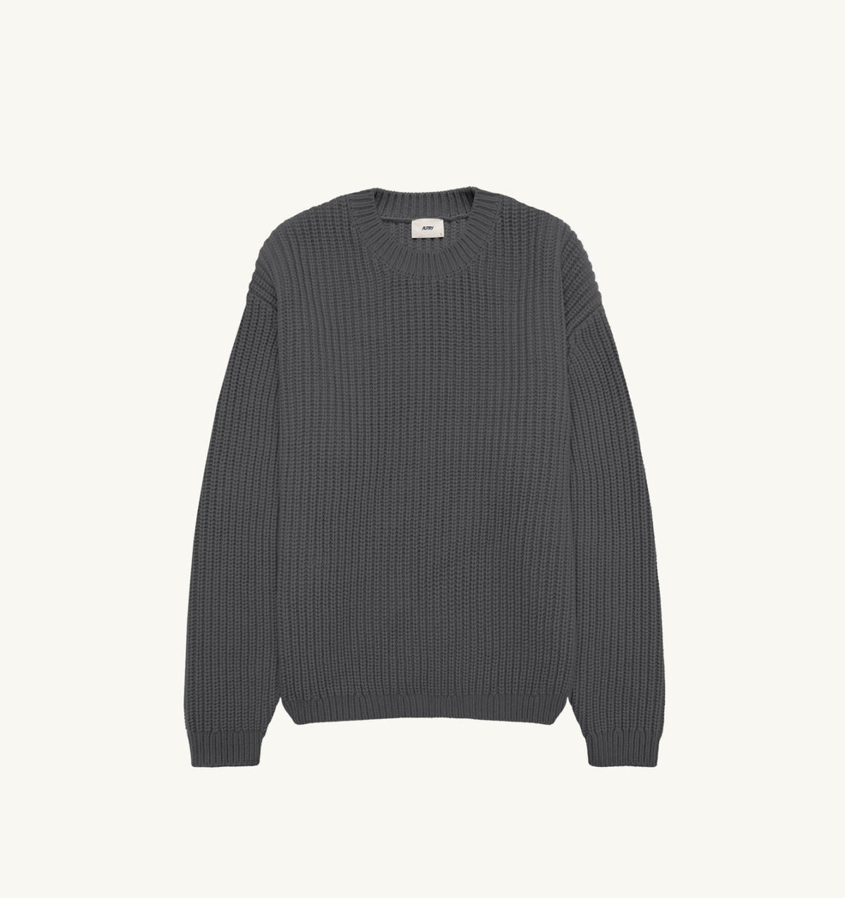 AUTRY SWEAT-SHIRT EN MAILLE UNISEX GRIS MELANGE FONCE