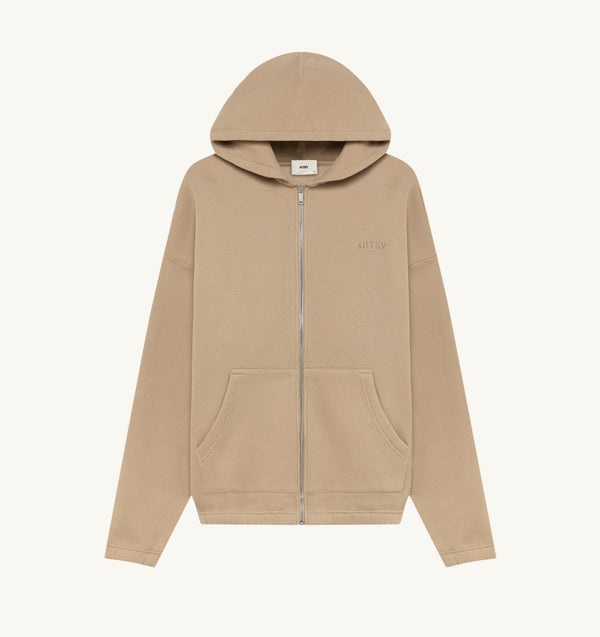 AUTRY SWEAT À CAPUCHE ZIPPÉ UNISEXE BEIGE — Autry