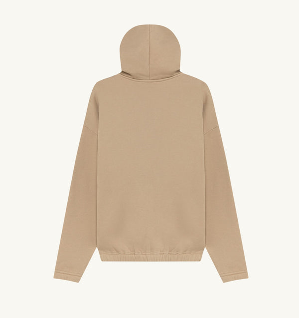 AUTRY SWEAT À CAPUCHE ZIPPÉ UNISEXE BEIGE