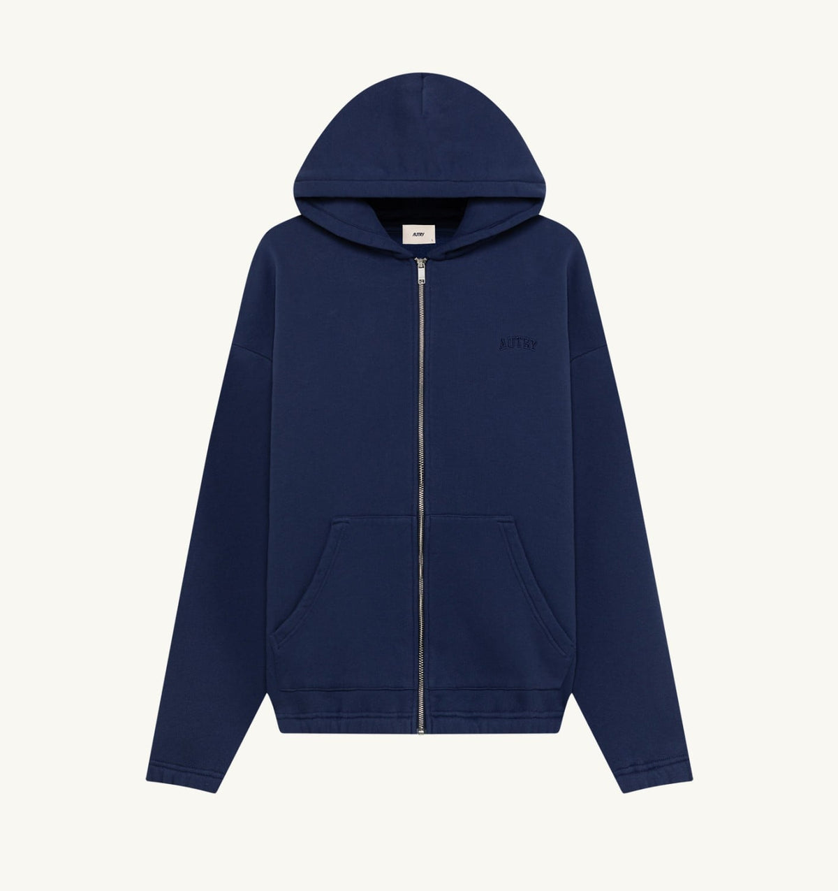 AUTRY SWEAT À CAPUCHE ZIPPÉ UNISEXE BLEU