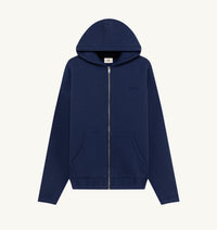 AUTRY SWEAT À CAPUCHE ZIPPÉ UNISEXE BLEU