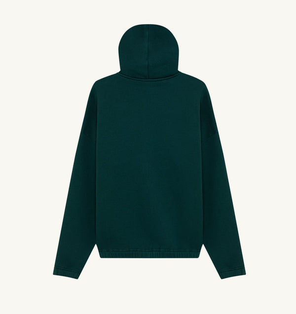 AUTRY SWEAT À CAPUCHE ZIPPÉ UNISEXE VERT