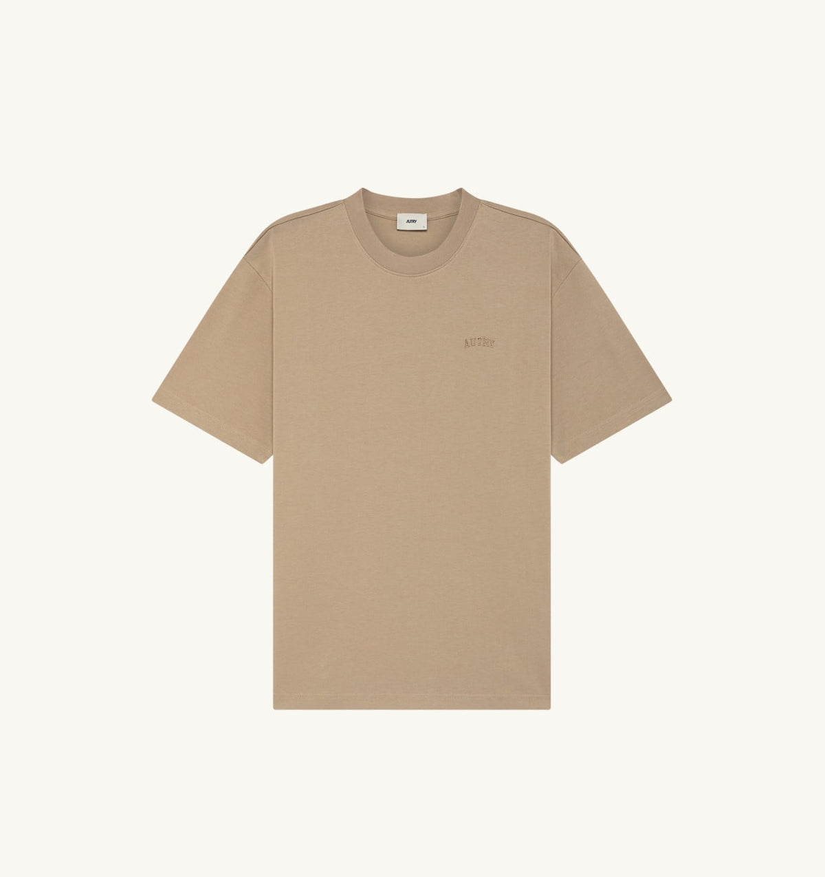 AUTRY T-SHIRT AVEC LOGO TON SUR TON UNISEX BEIGE