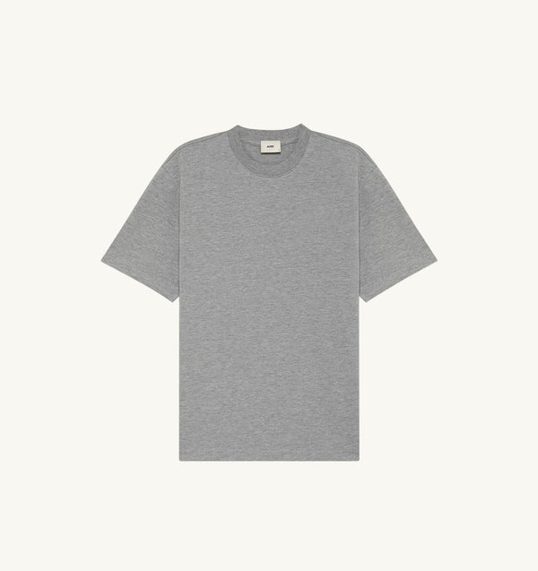 AUTRY T-SHIRT AVEC LOGO TON SUR TON UNISEX GRIS MELANGE FONCE — Autry