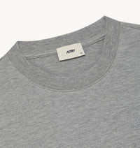 AUTRY T-SHIRT AVEC LOGO TON SUR TON UNISEX GRIS MELANGE FONCE