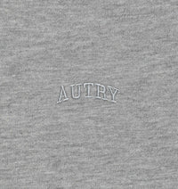 AUTRY T-SHIRT AVEC LOGO TON SUR TON UNISEX GRIS MELANGE FONCE