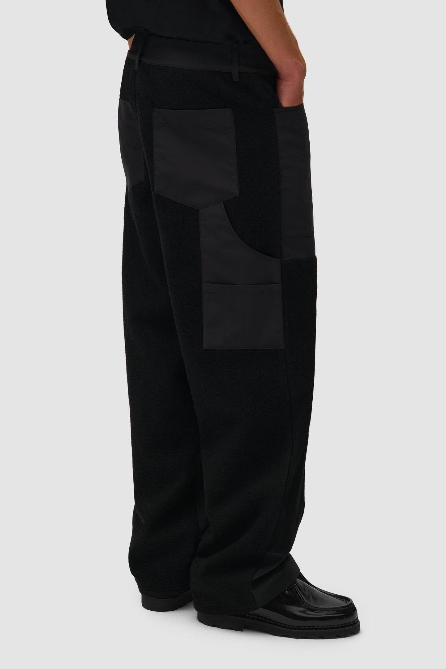 Arte Antwerp pantalon NYLON/WOOL COMBO PANTS Black