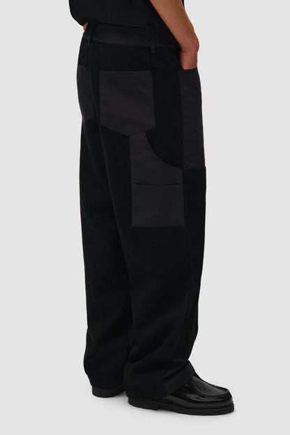 Arte Antwerp Nylon Wool Combo Pants Black
