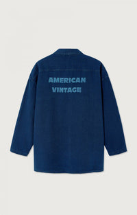 American Vintage CHEMISE FEMME COMOW BLEU BRUT