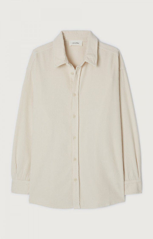 American Vintage CHEMISE HOMME PADOW ECRU VINTAGE