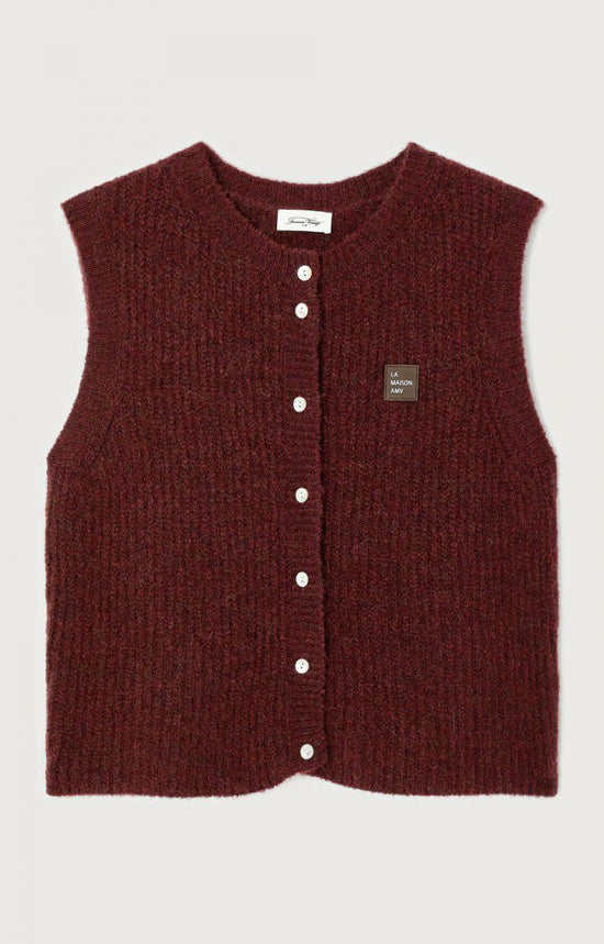American Vintage GILET FEMME EAST ACEROLA CHINE — American Vintage