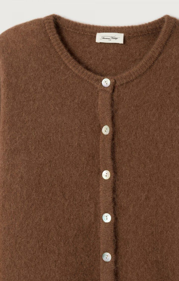 American Vintage GILET FEMME VITOW CHOCOLAT CHINE