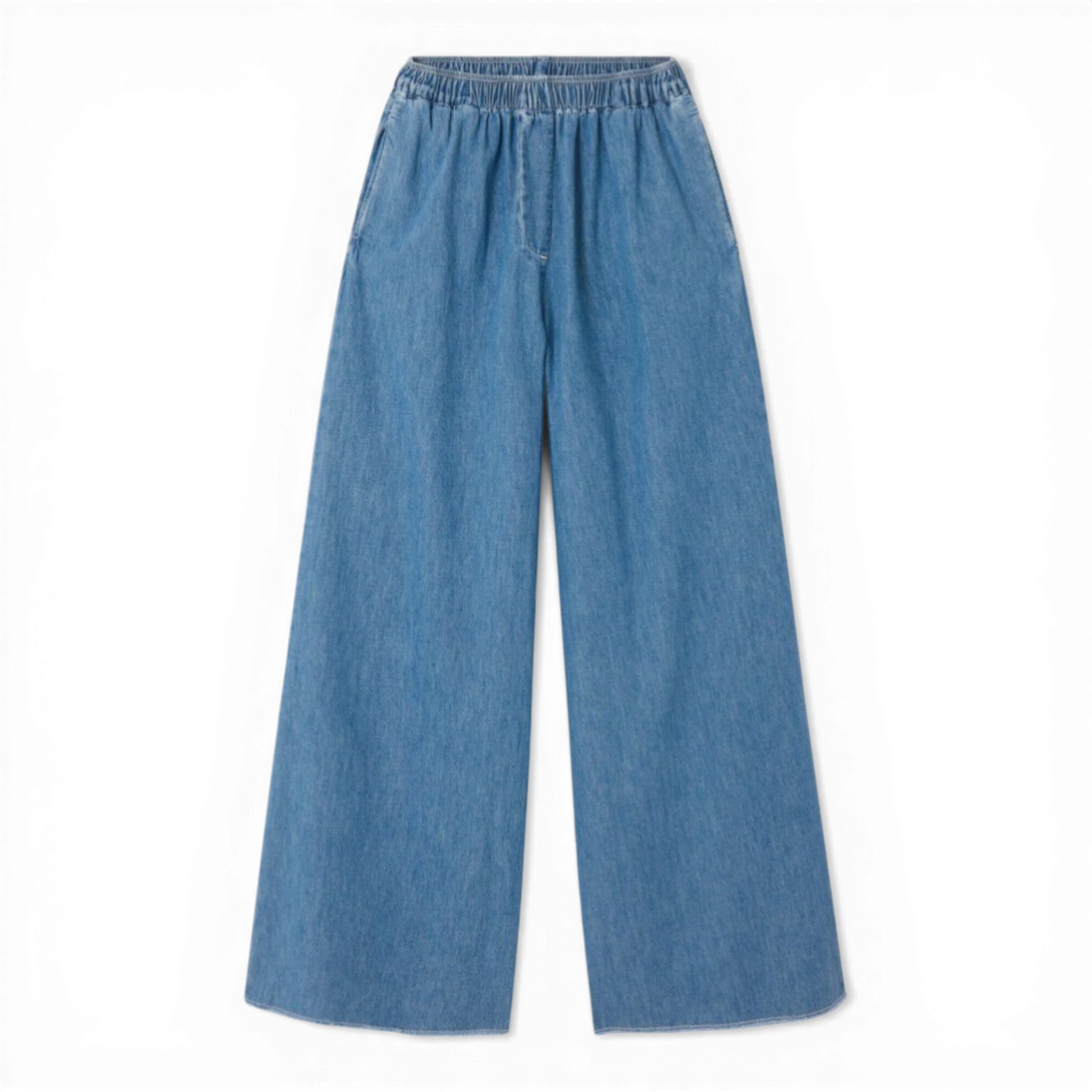American Vintage PANTALON FEMME IZEWAY MEDIUM BLUE