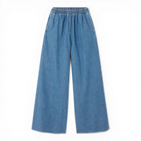 American Vintage PANTALON FEMME IZEWAY MEDIUM BLUE