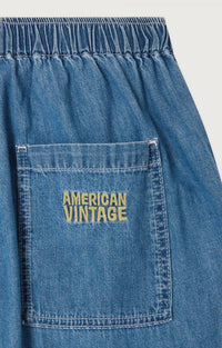 American Vintage PANTALON FEMME IZEWAY MEDIUM BLUE
