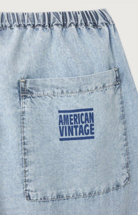 American Vintage PANTALON FEMME PAYBOU BLUE SNOW