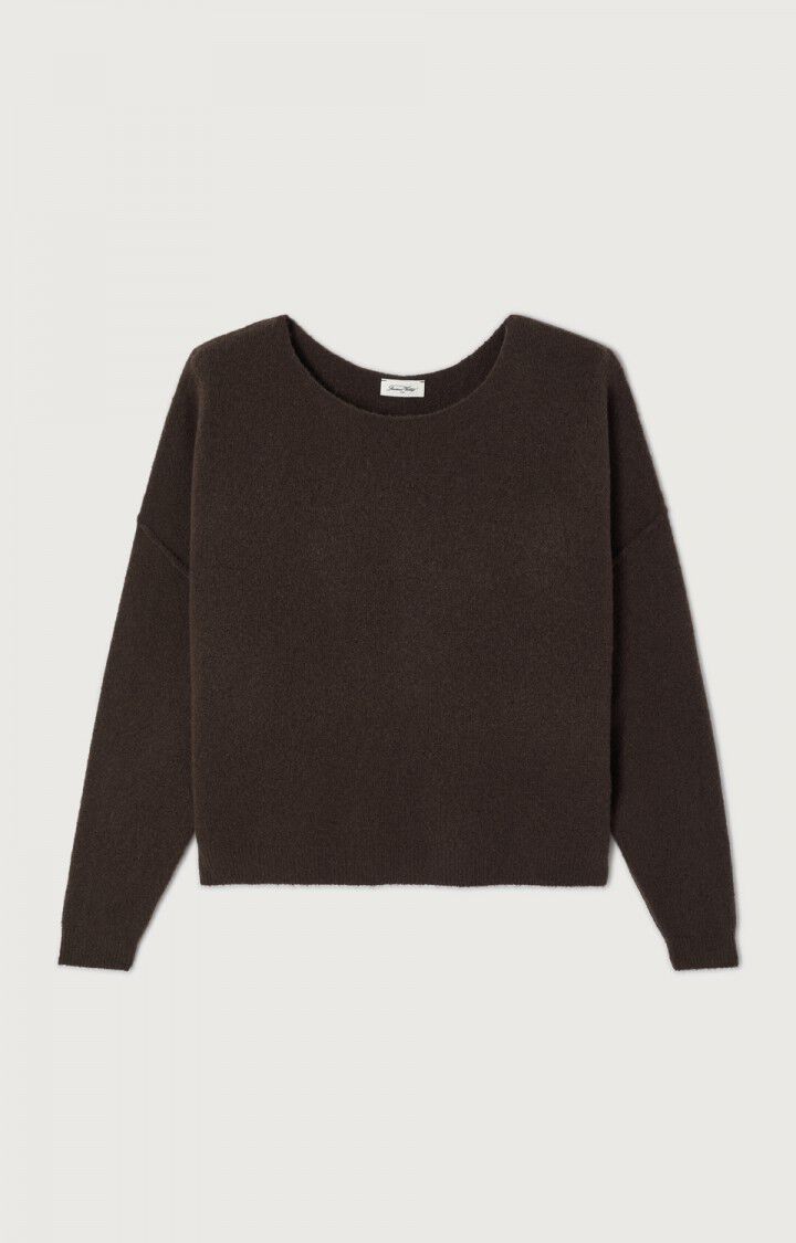 American Vintage PULL FEMME DAMSVILLE BRUNE CHINE