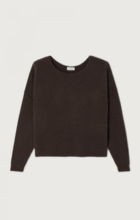 American Vintage PULL FEMME DAMSVILLE BRUNE CHINE