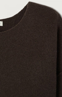 American Vintage PULL FEMME DAMSVILLE BRUNE CHINE