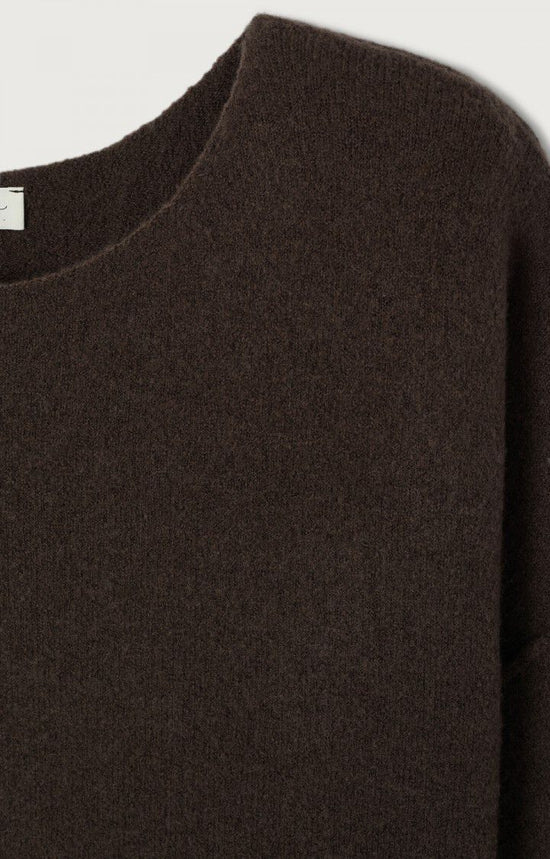 American Vintage PULL FEMME DAMSVILLE BRUNE CHINE