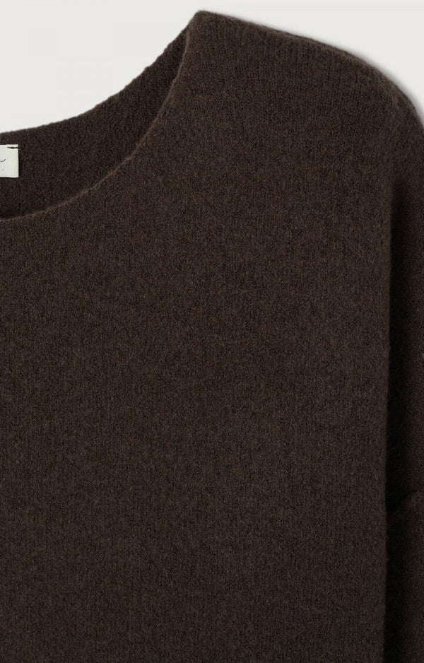 American Vintage PULL FEMME DAMSVILLE BRUNE CHINE