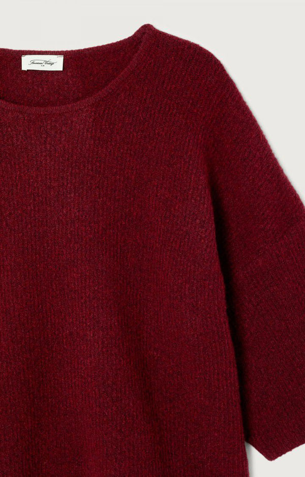 American Vintage PULL FEMME DAMSVILLE CERISIER CHINE
