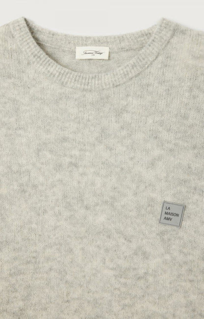 American Vintage PULL HOMME VITOW GRIS CLAIR CHINE