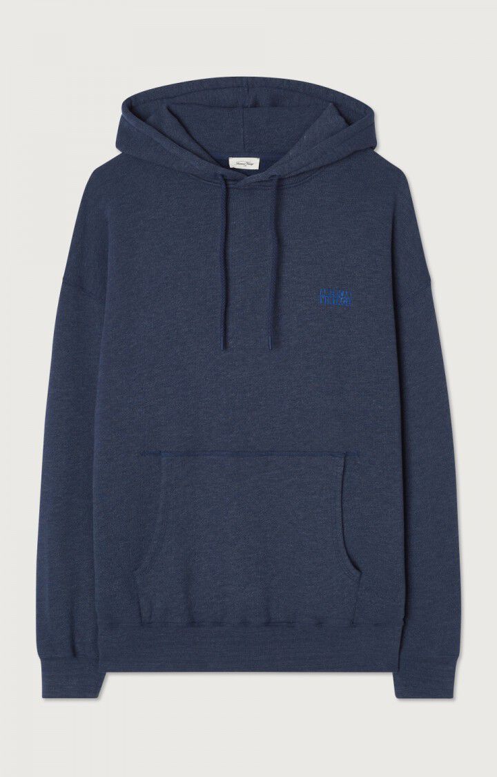 American Vintage SWEAT À CAPUCHE HOMME DOVEN MARINE SURTEINT