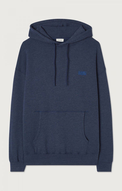 American Vintage SWEAT À CAPUCHE HOMME DOVEN MARINE SURTEINT