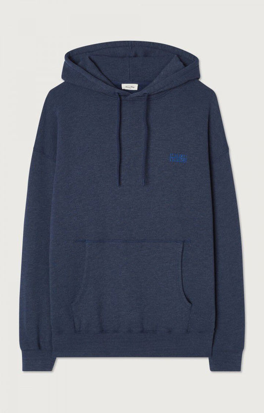 American Vintage SWEAT À CAPUCHE HOMME DOVEN MARINE SURTEINT