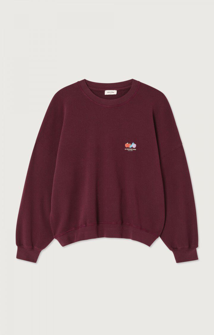 American Vintage SWEAT FEMME ATUBAY LIE DE VIN