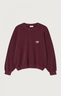 American Vintage SWEAT FEMME ATUBAY LIE DE VIN