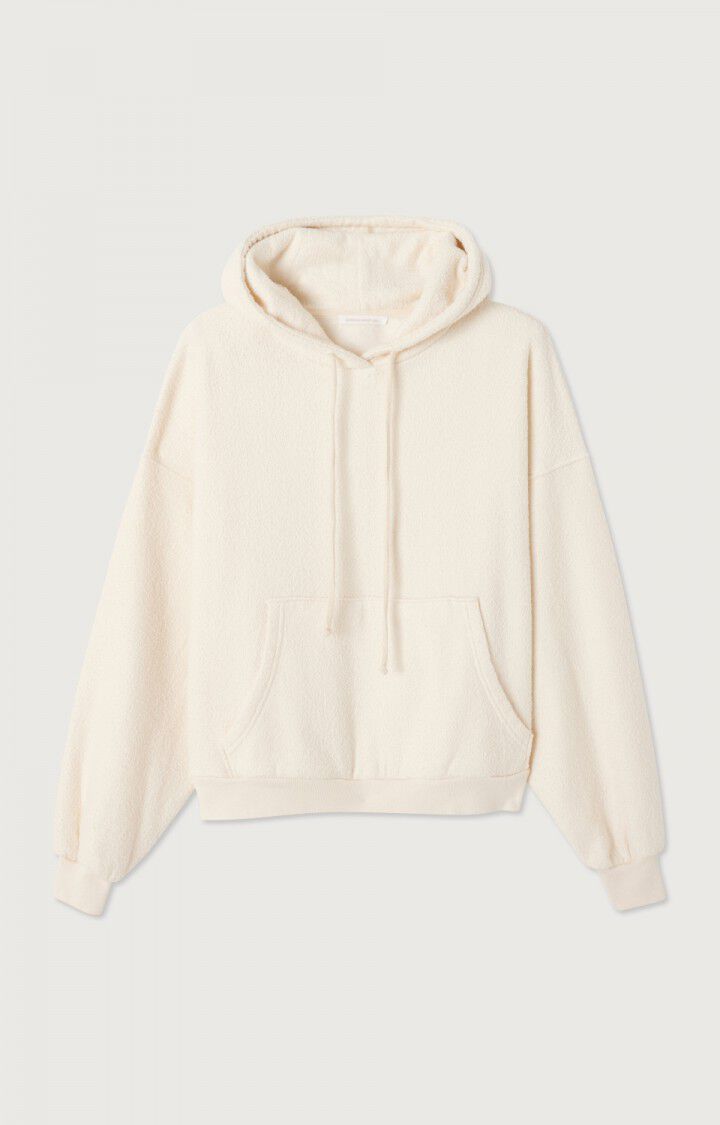 American Vintage SWEAT FEMME CAPUCHE BOBYPARK ECRU