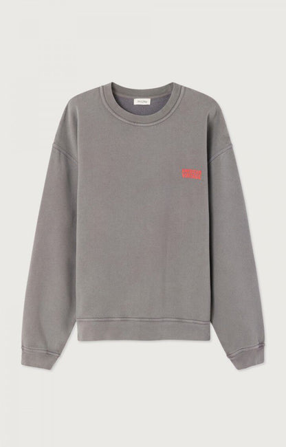 American Vintage SWEAT HOMME PLIZZY CENDRE VINTAGE