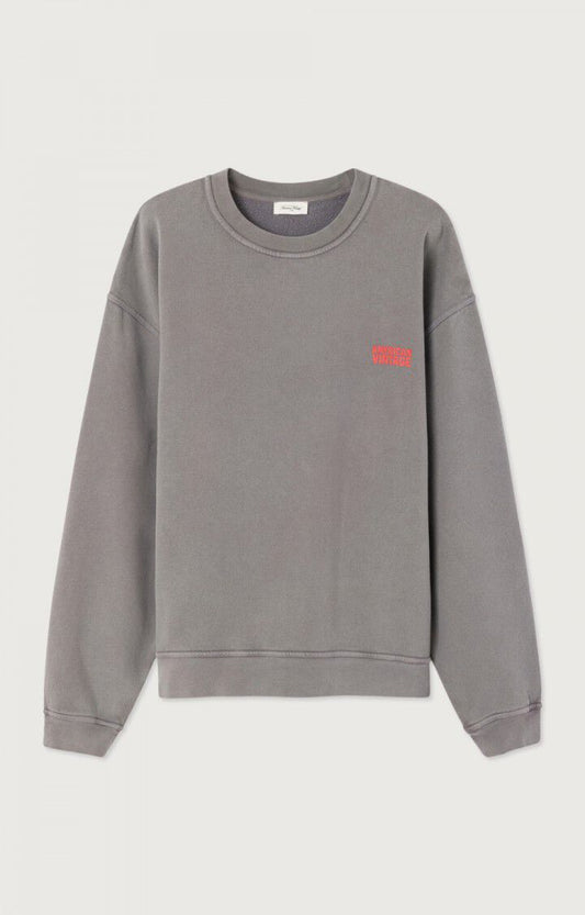 American Vintage SWEAT HOMME PLIZZY CENDRE VINTAGE