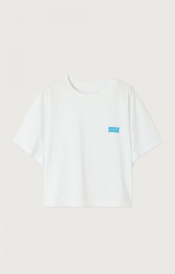 American Vintage T-SHIRT FEMME GIXY BLANC — American Vintage