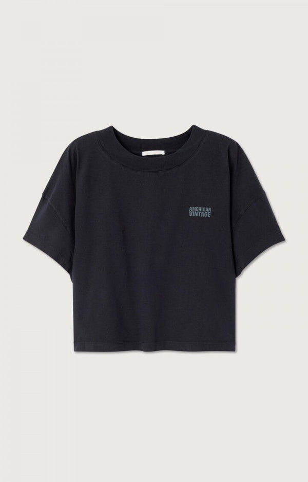 American Vintage T-SHIRT FEMME GIXY NOIR — American Vintage