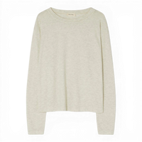 American Vintage T-SHIRT FEMME MANCHE LONGUE YPAWOOD GRIS CHINE