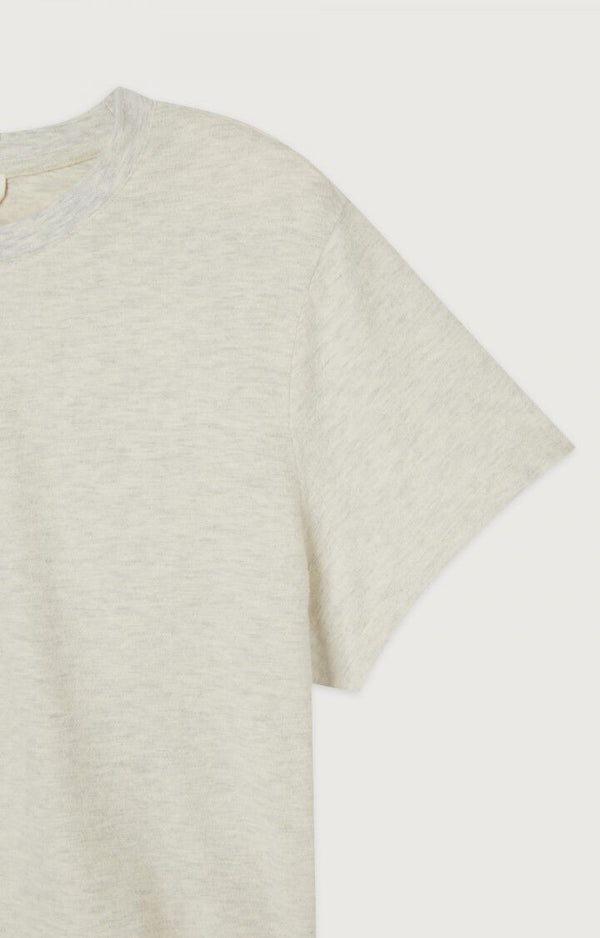 American Vintage T-SHIRT FEMME YPAWOOD GRIS CHINE
