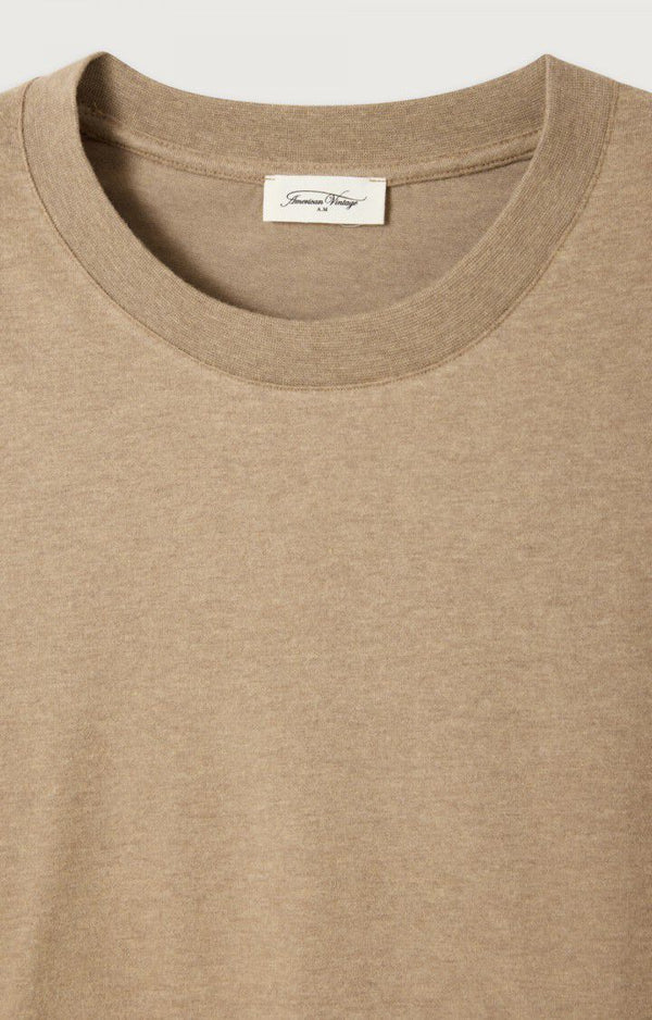 American Vintage T-SHIRT FEMME YPAWOOD MACCHIATO CHINE