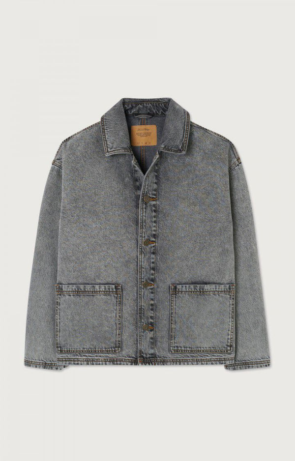 American Vintage VESTE HOMME YOPDAY BLACK VINTAGE SALT AND PEPPER — American Vintage