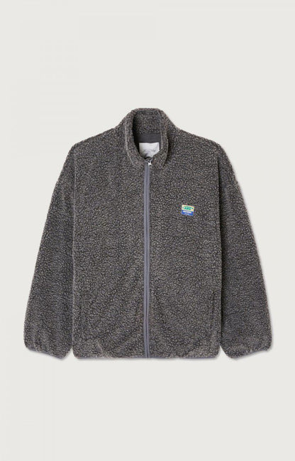 American Vintage VESTE ZIP HOMME HOKTOWN ANTHRACITE CHINE