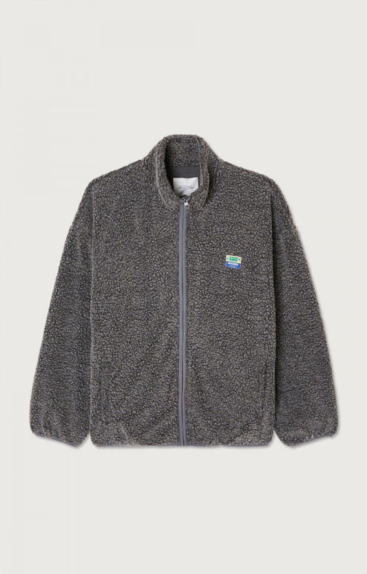 American Vintage VESTE ZIP HOMME HOKTOWN ANTHRACITE CHINE