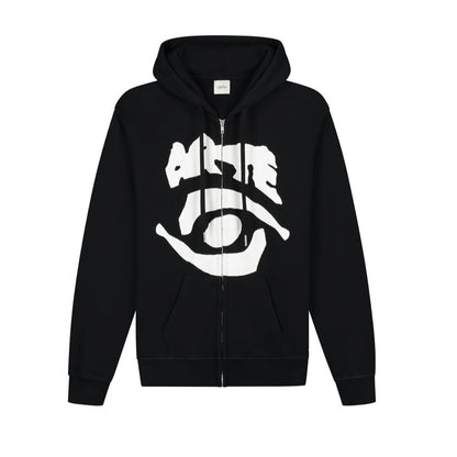 Arte Antwerp Pull EYE FRONT ZIP HOODIE Black