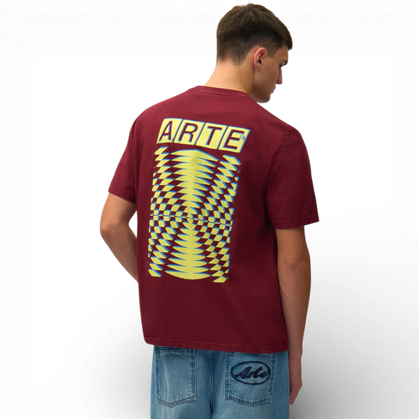 Arte Antwerp ABSTRACT BACK S/S TEE Bordeaux — Arte Antwerp