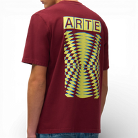 Arte Antwerp ABSTRACT BACK S/S TEE Bordeaux