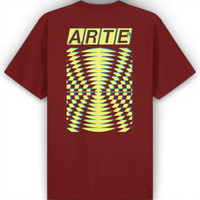 Arte Antwerp ABSTRACT BACK S/S TEE Bordeaux